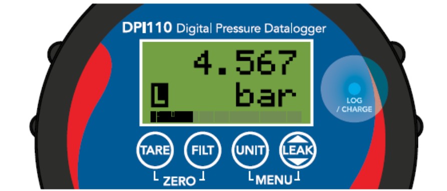 Função datalogger em operação no DPI110
